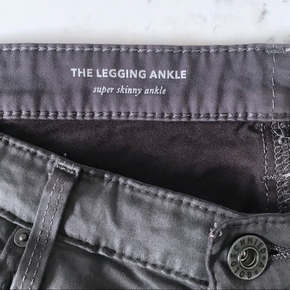 AG Gray Coated Super Skinny Legging Ankle 29R - Picture 7 of 8
